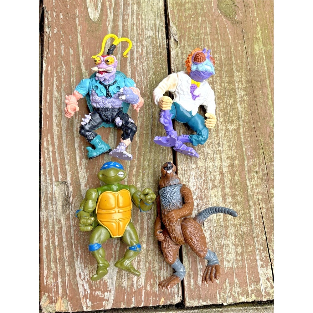 Teenage Mutant Ninja Turtles TMNT 80's & 90's Action Figures Lot Of 4 Scumbag